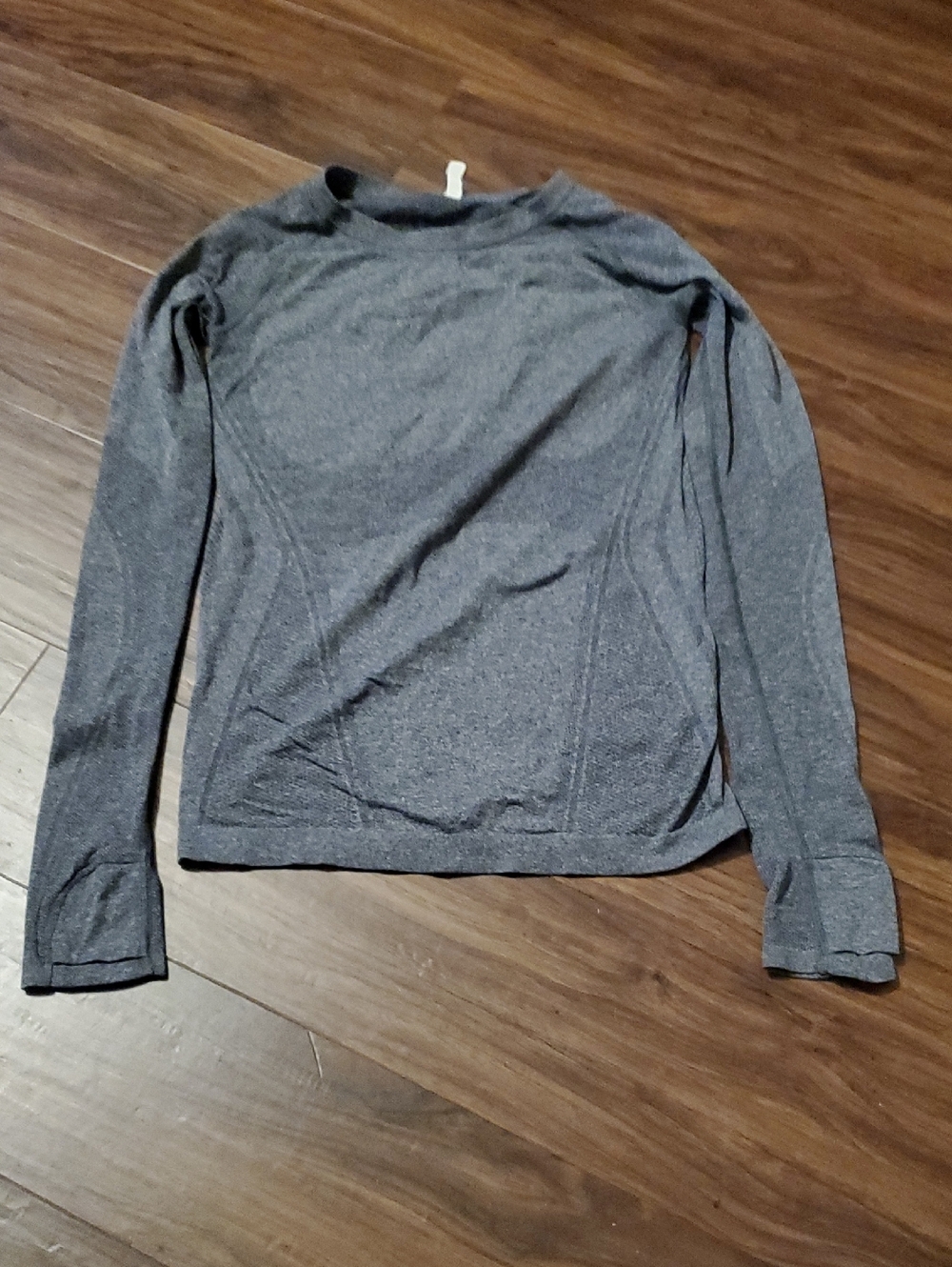 Athleta Gray Heather Women's Long-Sleeve Crewneck Top